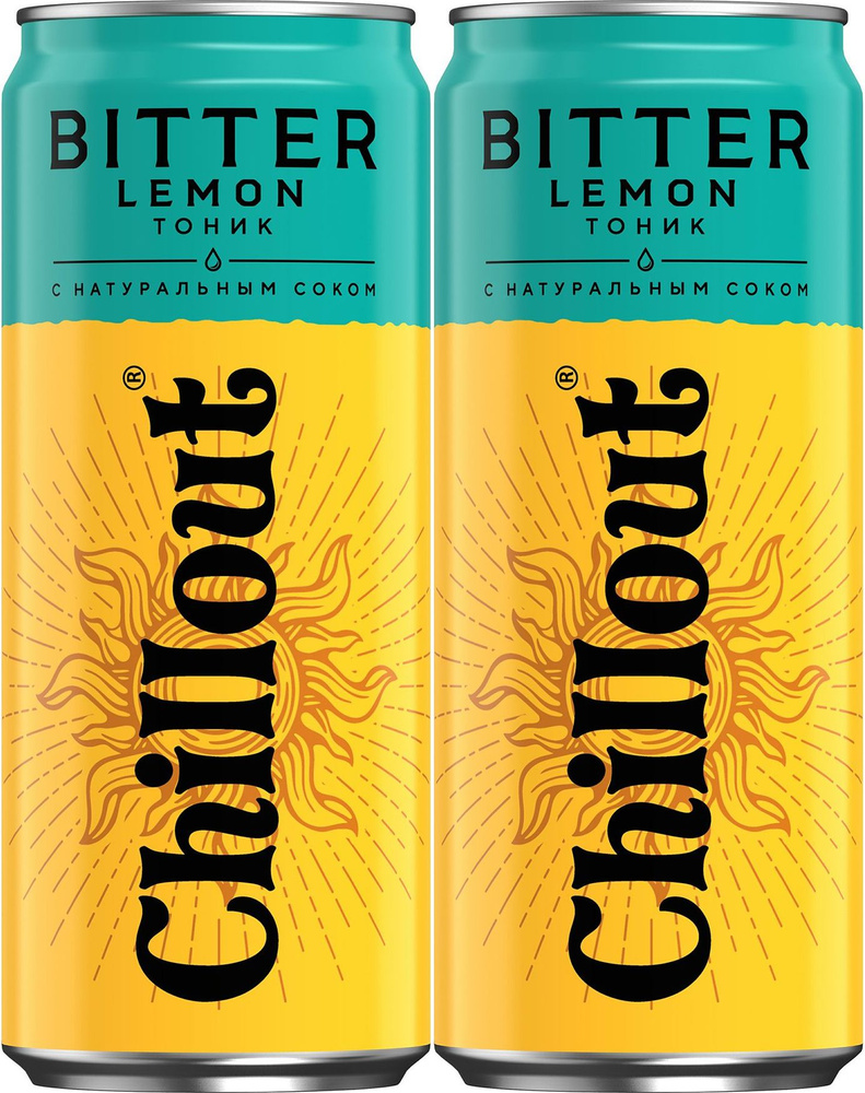 Газированный напиток Chillout Bitter Lemon 0,33 л, комплект: 2 упаковки по 330 мл  #1