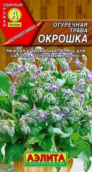 ОГУРЕЧНАЯ ТРАВА Окрошка. Семена. Вес 0,5 гр. Ароматная зелень для салатов. Аэлита  #1