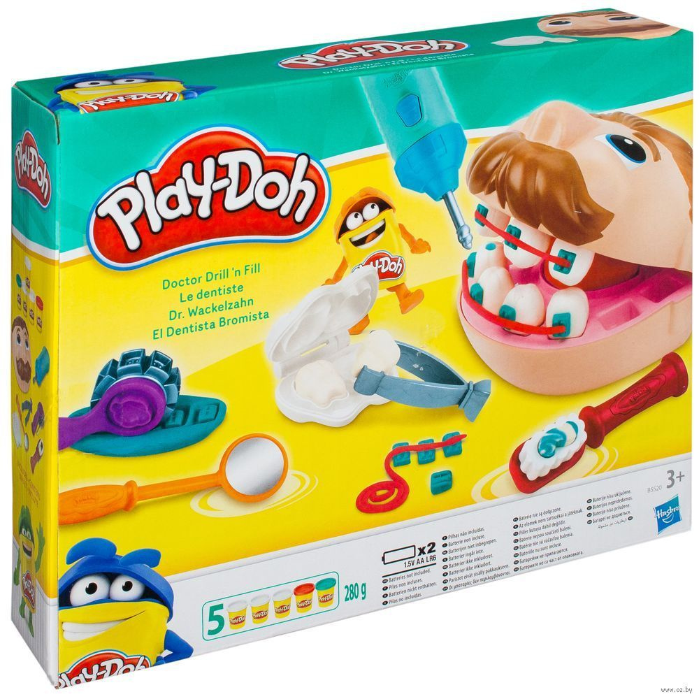 Игровой набор для лепки Play-doh " Мистер Зубастик/ Стоматолог" с пластилином.  #1