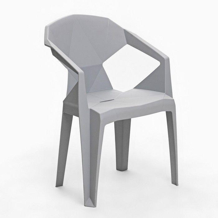 Кресло для сада "Epica" серое, макс. нагрузка 120 кг, 41,5 х 56,5 х 81 см  #1