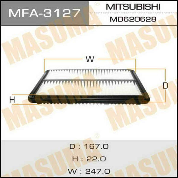 MASUMA MFA-3127 фильтр воздушный daihatsu atrai k3-ve s2 00 / hijet grand cargo k3ve 01-04  #1