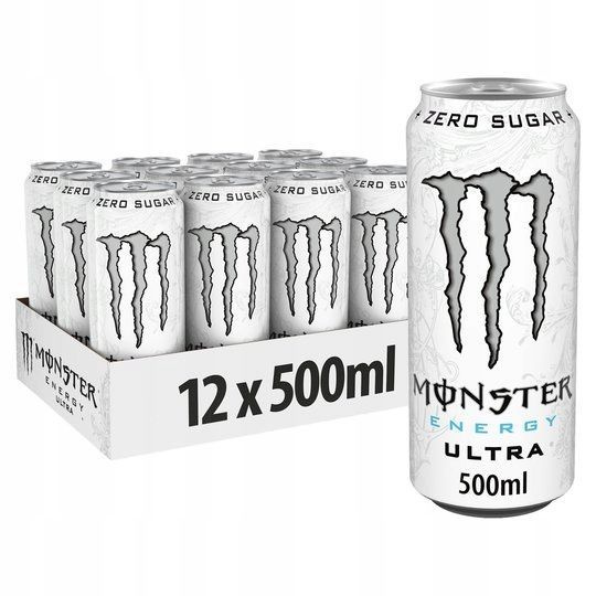 Энергетический напиток Monster Energy Ultra White Zero/ Монстр Ультра Белый Зеро 0.5 л ж/б упаковка 12 #1