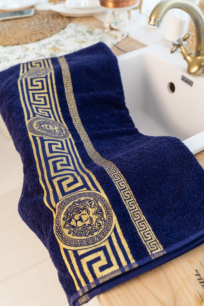 Вышневолоцкий текстиль Полотенце банное, Хлопок, 70x130 см, фиолетовый  #1