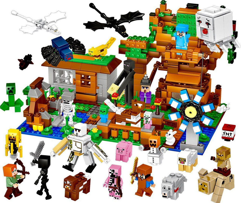 Конструктор Minecraft Игрушка Майнкрафт My World набор "Все Персонажи" 986 деталей 28 фигурок ( лего #1
