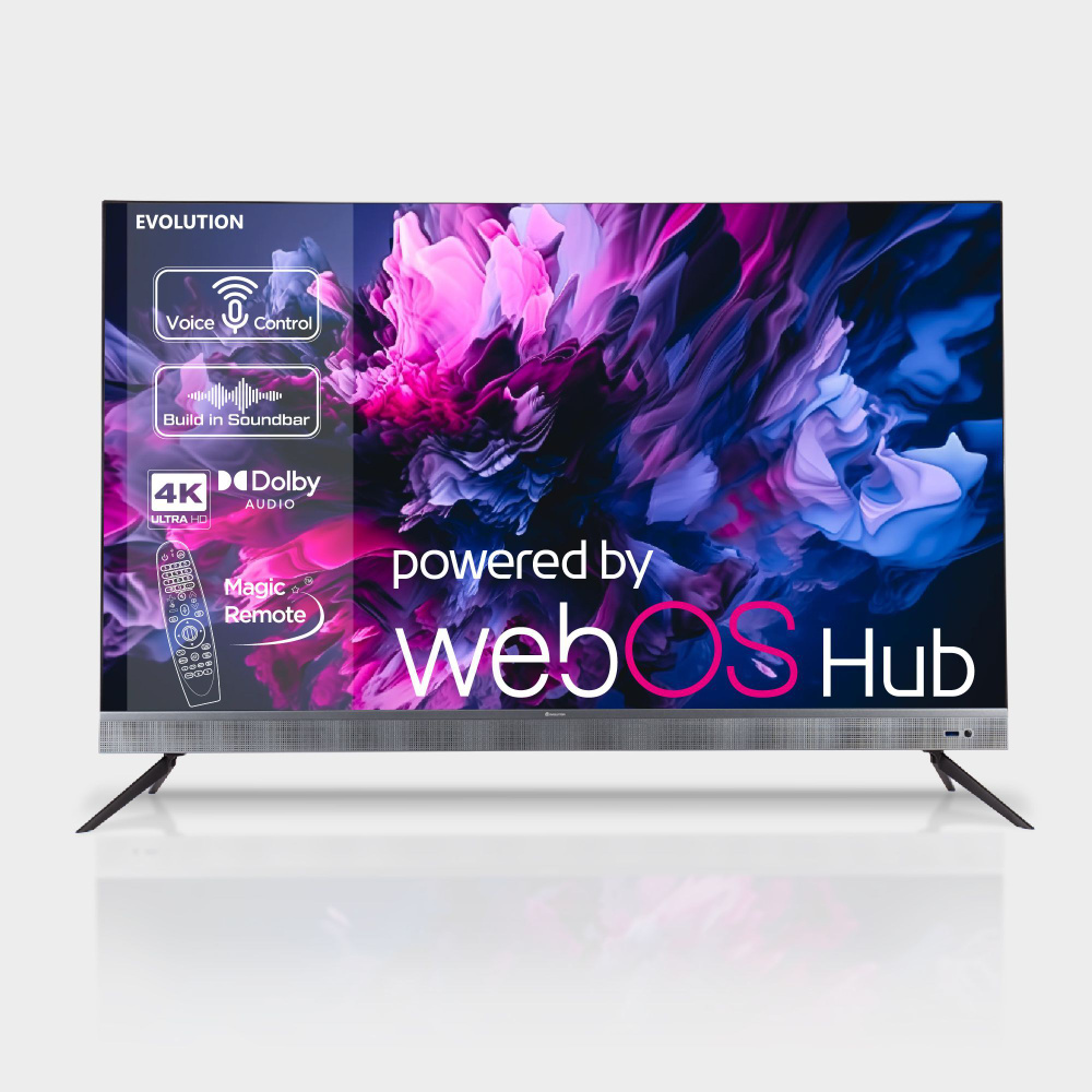 Evolution Телевизор WOS50MR1SBUHD SmartTV (WebOS 6.0) со встроенным саундбаром 50" 4K UHD, черный  #1