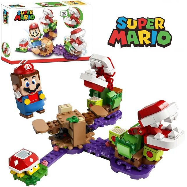 Конструктор Супер Марио Super Mario Загадочное испытание растения-пираньи 294 детали, подарок для мальчика #1