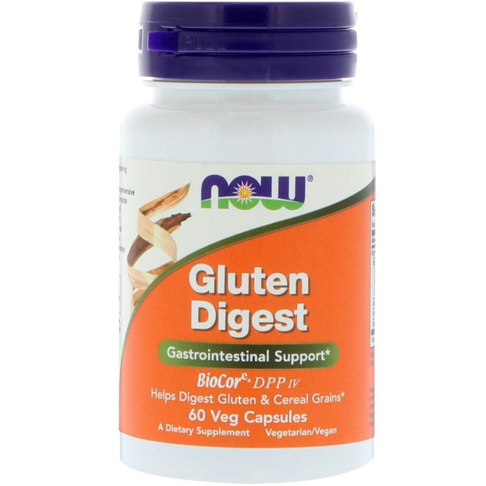 NOW Gluten Digest, Энзимы для Усвоения Глютена - 60 капс (413 мг) #1