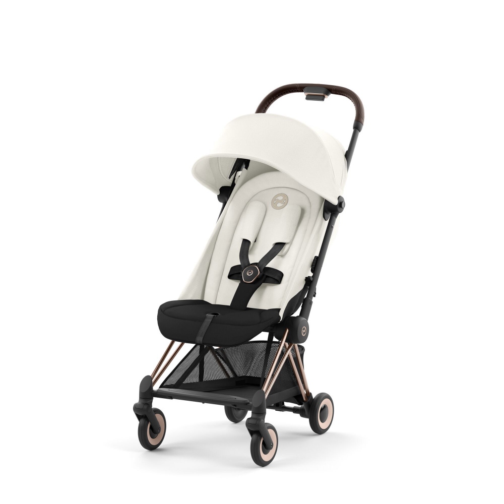 Прогулочная коляска Cybex Coya Off White на шасси Rosegold идеальна для прогулок, багажа, ручной клади, #1