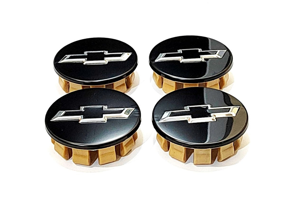 Колпачок ступицы- колпачки на диски ШЕВРОЛЕ 53 мм черный в комплекте 4 шт. 04915-4  #1