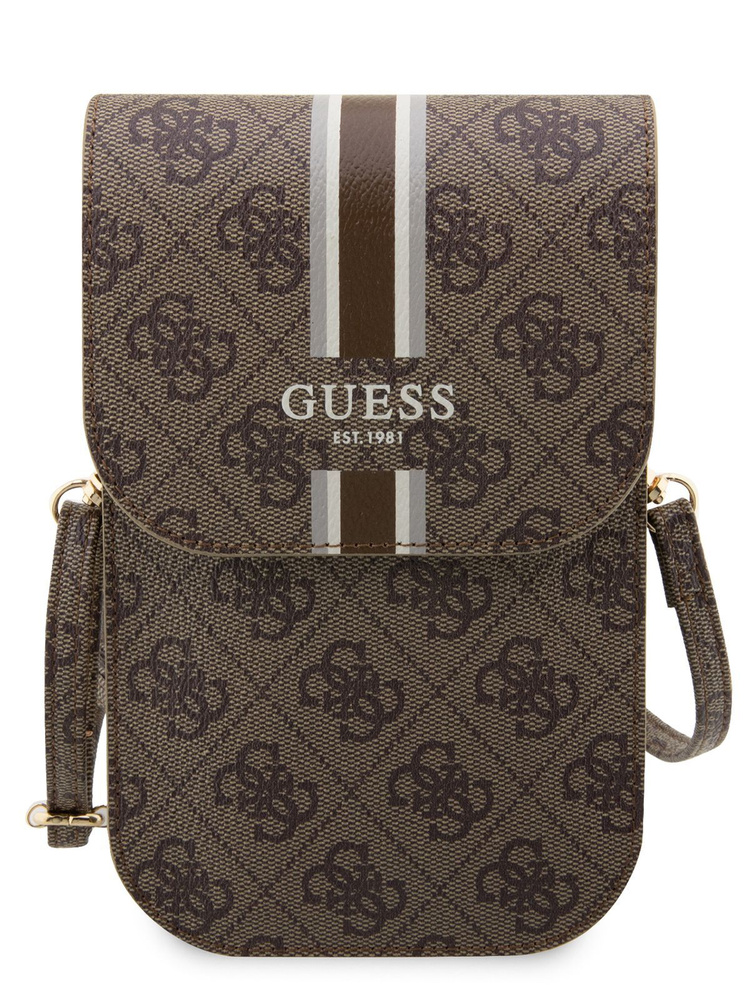 Сумка Guess Wallet Bag кошелек 174 x 114 мм из экокожи с ремешком через плечо, с карманами для карт, #1