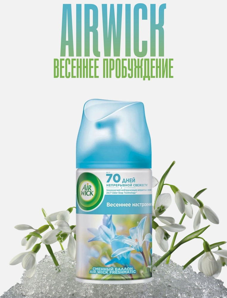 Сменный баллон для освежителя воздуха AirWick Freshmatic "Весеннее пробуждение", 250 мл  #1