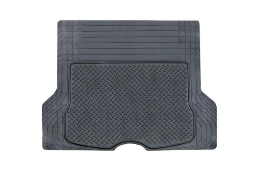 Ковер полимерный в багажник автомобиля универсальный, цвет - черный, размер 133х111см AIRLINE  #1