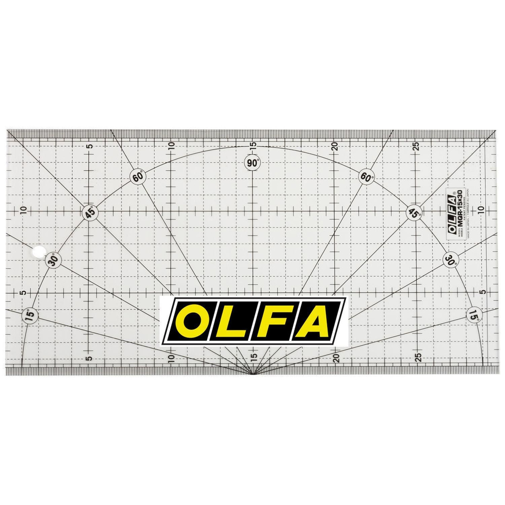 Линейка для пэчворка градация в сантиметрах 15 х 30 см OLFA MQR-15x30  #1