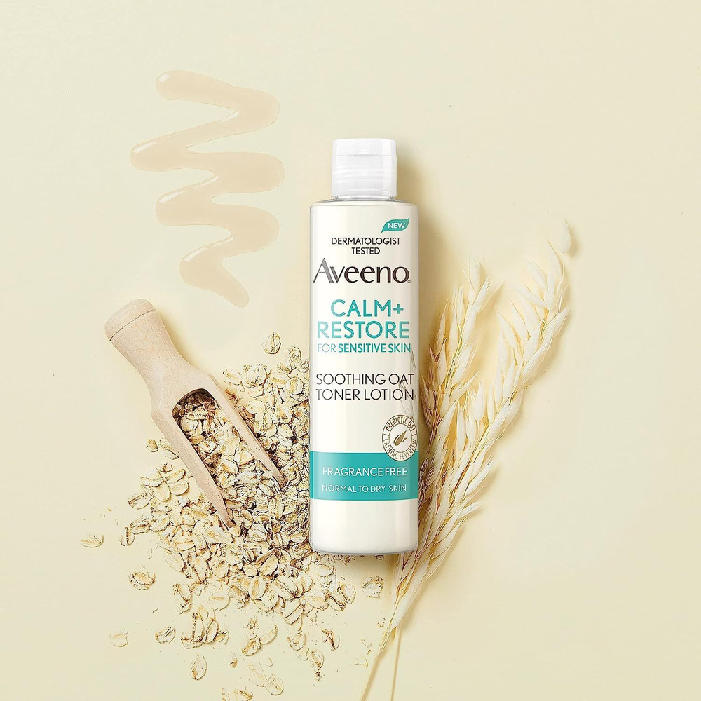 Aveeno, Calm + Restore, Тонизирующий лосьон для очищения кожи, c овсом, 200 мл  #1