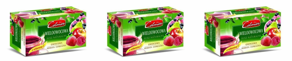 CELMAR Чай Fruit tea Multifruit, 20 пак по 1,7 г, 3 уп #1