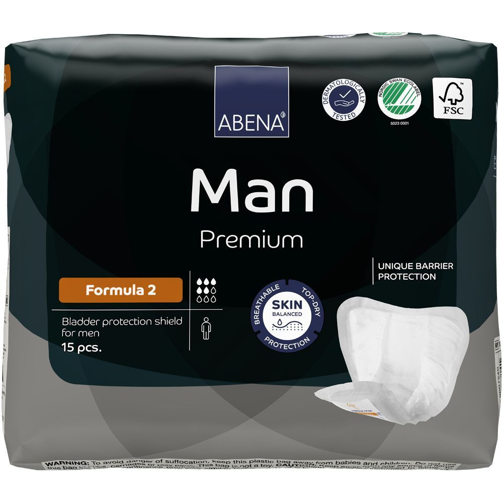 Прокладки урологические для мужчин Abena Man Premium Formula 2, 5 капель, 700 мл, 15 штук  #1