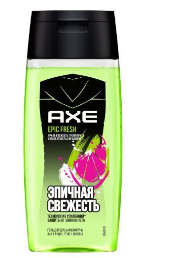 Axe Гель для душа Epic Fresh 3в1 с пребиотиками увлажняющий, 100 мл  #1