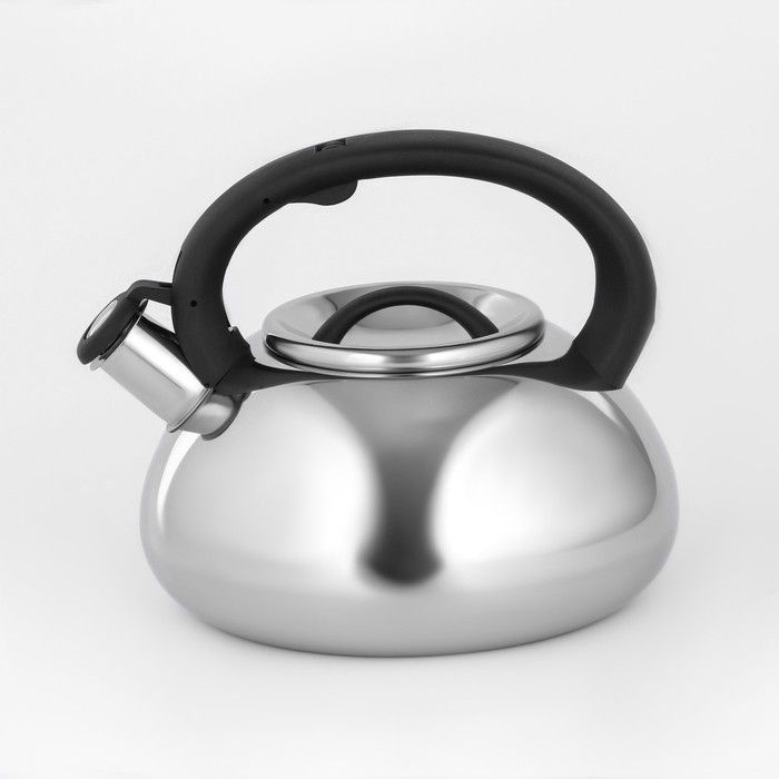 Чайник из нержавеющей стали со свистком "Квант", 2,8 л, фиксированная ручка, цвет хромированный / 1405208 #1