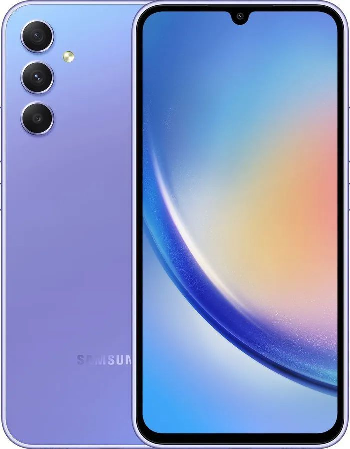 Samsung Смартфон GALAXY A34 5G NFC 6/128GB SM-A346ELVASKZ AWESOME VIOLET 6/128 ГБ, фиолетовый  #1