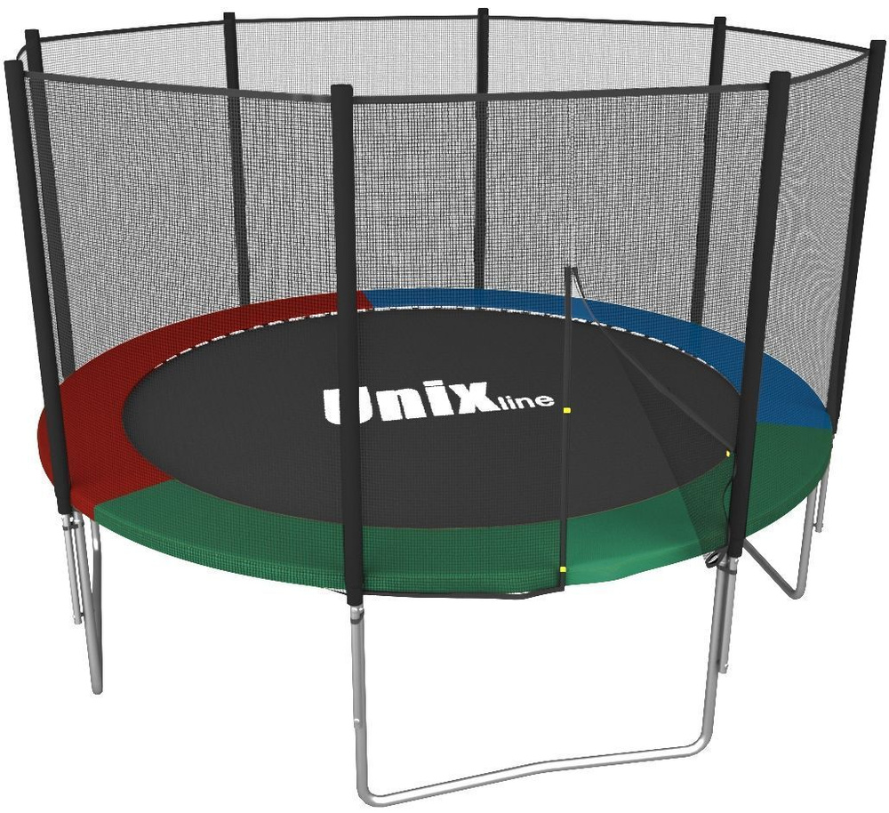 Батут Unix line Simple с внешней сеткой 6 футов - 182 см (цветной) (TRSI6OUTC)  #1