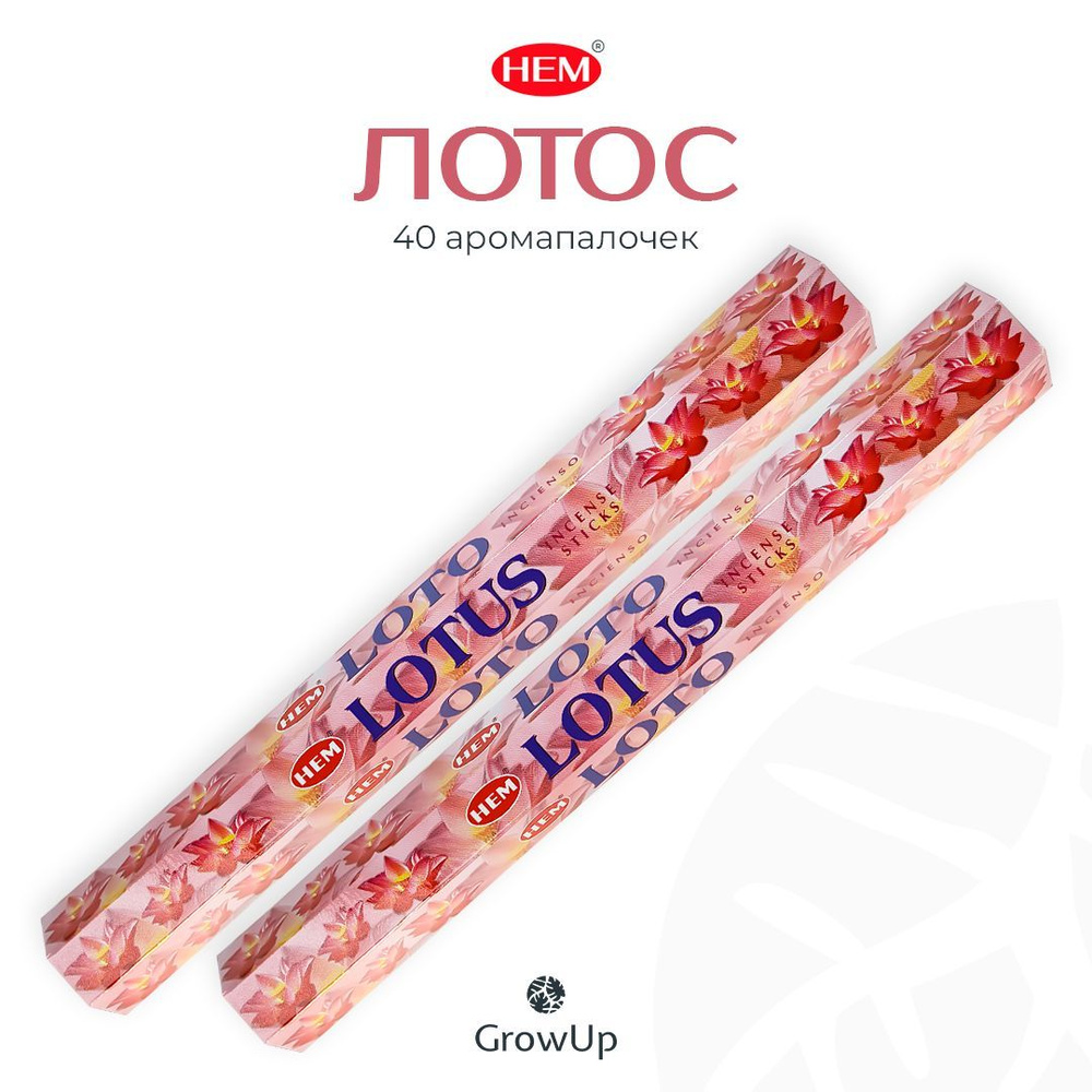 HEM Лотос - 2 упаковки по 20 шт - ароматические благовония, палочки, Lotus - Hexa ХЕМ  #1