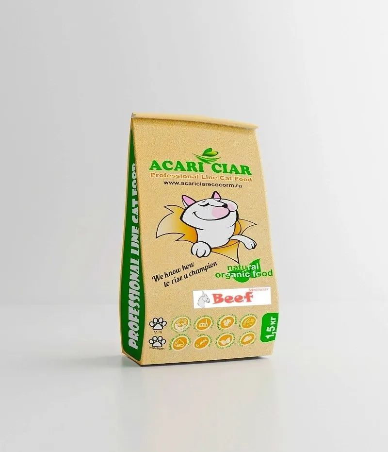 Сухой корм 1,5 кг. для стерилизованных кошек Acari Vet ACAT STERILIZED Beef  #1