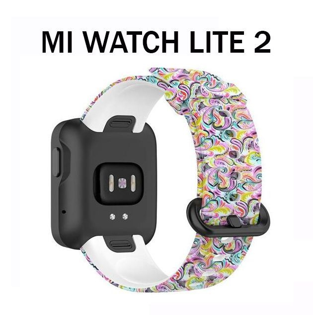 Силиконовый ремешок для Xiaomi Mi Watch Lite 2 / Redmi Watch 2 Lite, разноцветные узоры  #1