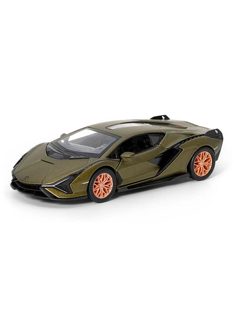 Машинка металлическая Kinsmart Модель Lamborghini Sian KFP 37 Болотная. 1/40. В Коробке. инерционная, #1