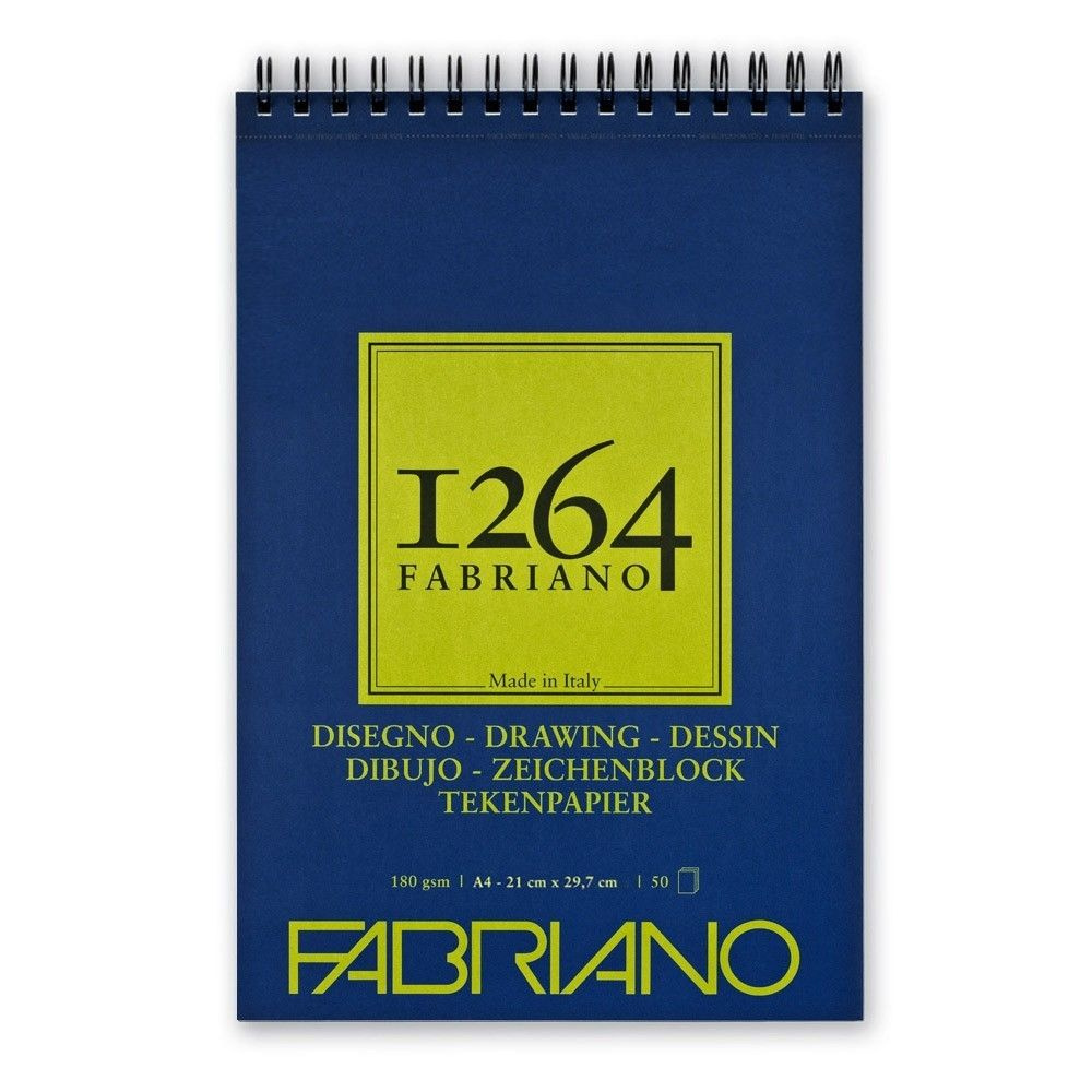 Альбом для графики на спирали Fabriano "1264 Drawing" 21х29,7см, 50л, 180гр/м , мелкозернистая (19100646) #1