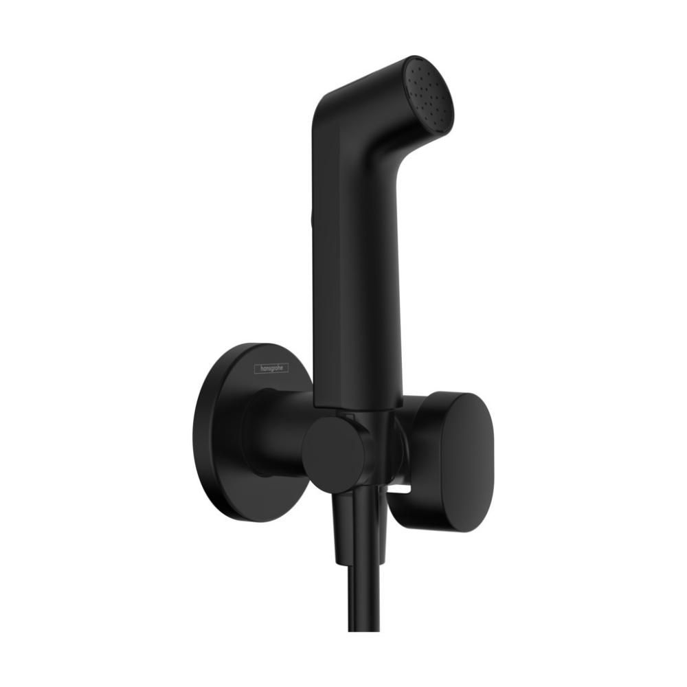 Гигиенический душ Hansgrohe Bidette S с держателем, шланг 1250мм, цвет черный матовый 29232670  #1