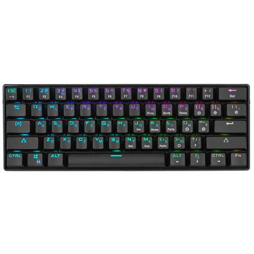 Клавиатура проводная DEXP Tanto RGB, механическая Outemu Red, клавиш - 61, USB, черная  #1