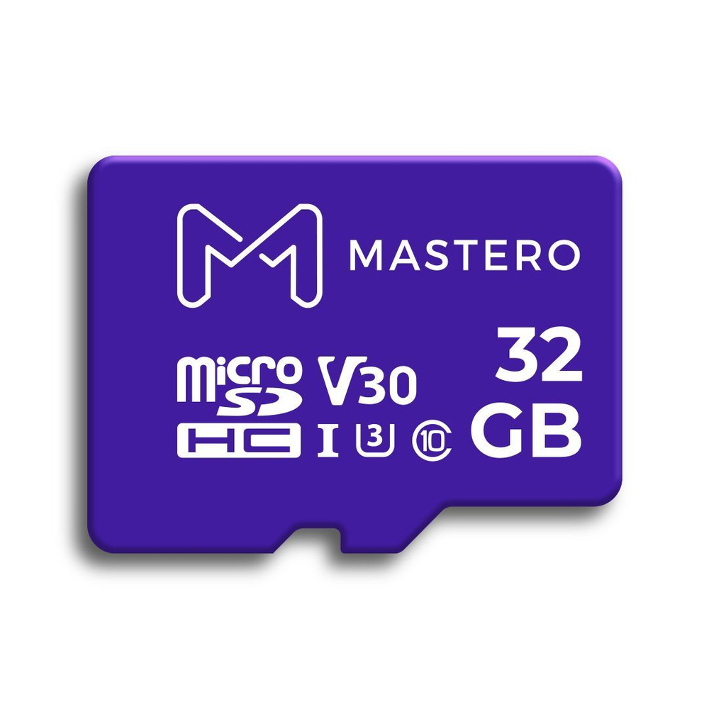 Карта памяти 32Gb microSDXC Mastero Class 10 UHS-I U3 V30 A1 + адаптер (MB-32-MSD) #1