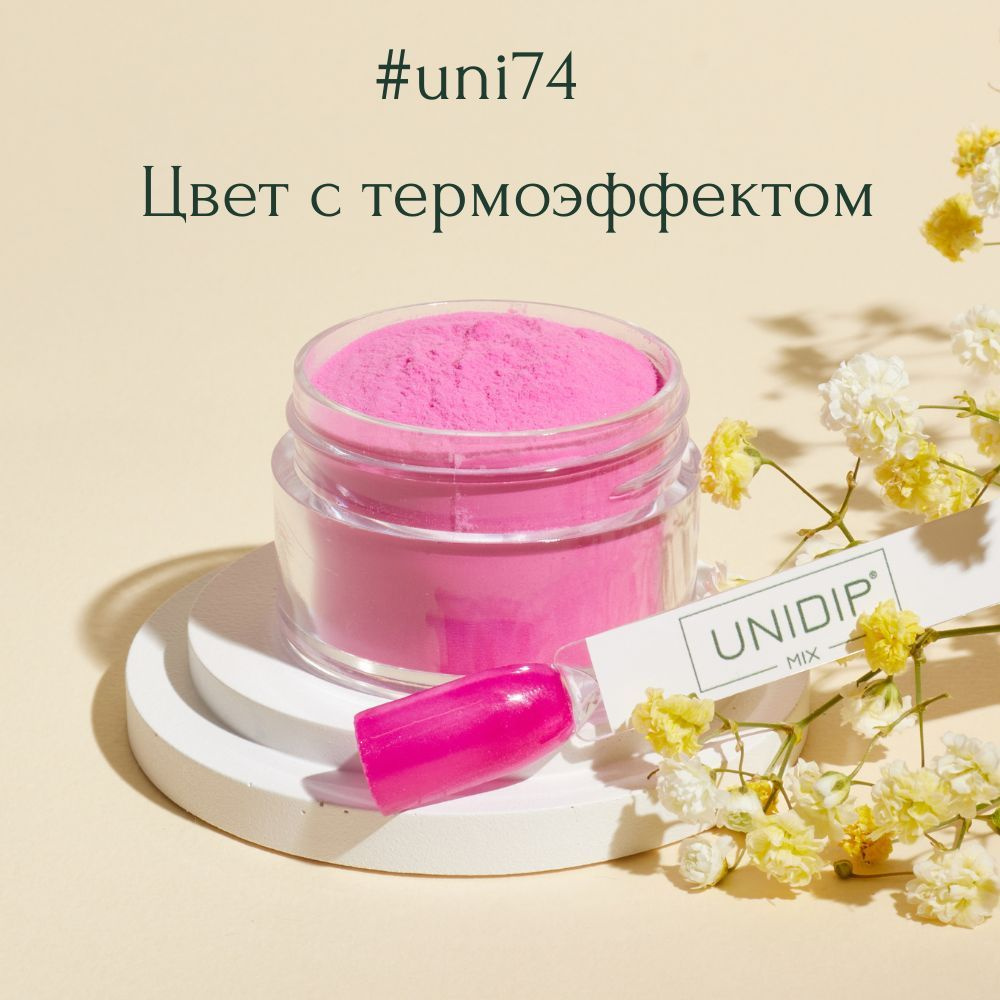 UNIDIP #uni74 Дип-пудра для покрытия ногтей без УФ 14 г #1