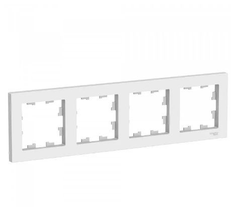 Рамка Schneider Electric AtlasDesign белая на 4 поста - 3шт #1