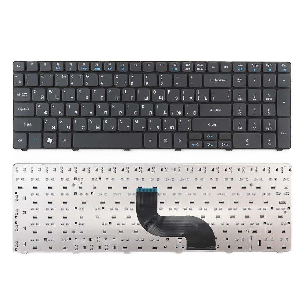 OEM Клавиатура для ноутбука Acer eMachines E640, E642, E644, черная, русская, Русская раскладка, черный #1