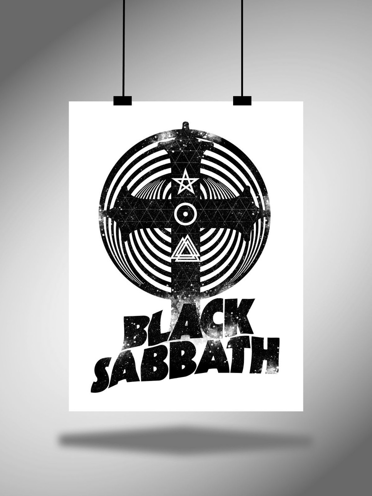 Постер плакат интерьерный на стену Black Sabbath А3 #1