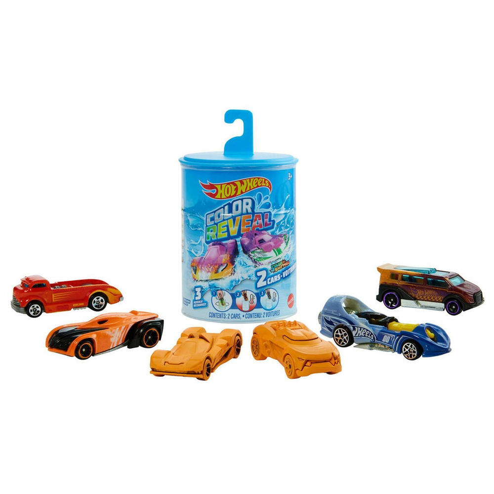 Набор из 2 игрушечных машинок Hot Wheels меняющих цвет, масштаб 1:64 (в ассортименте, металлические), #1