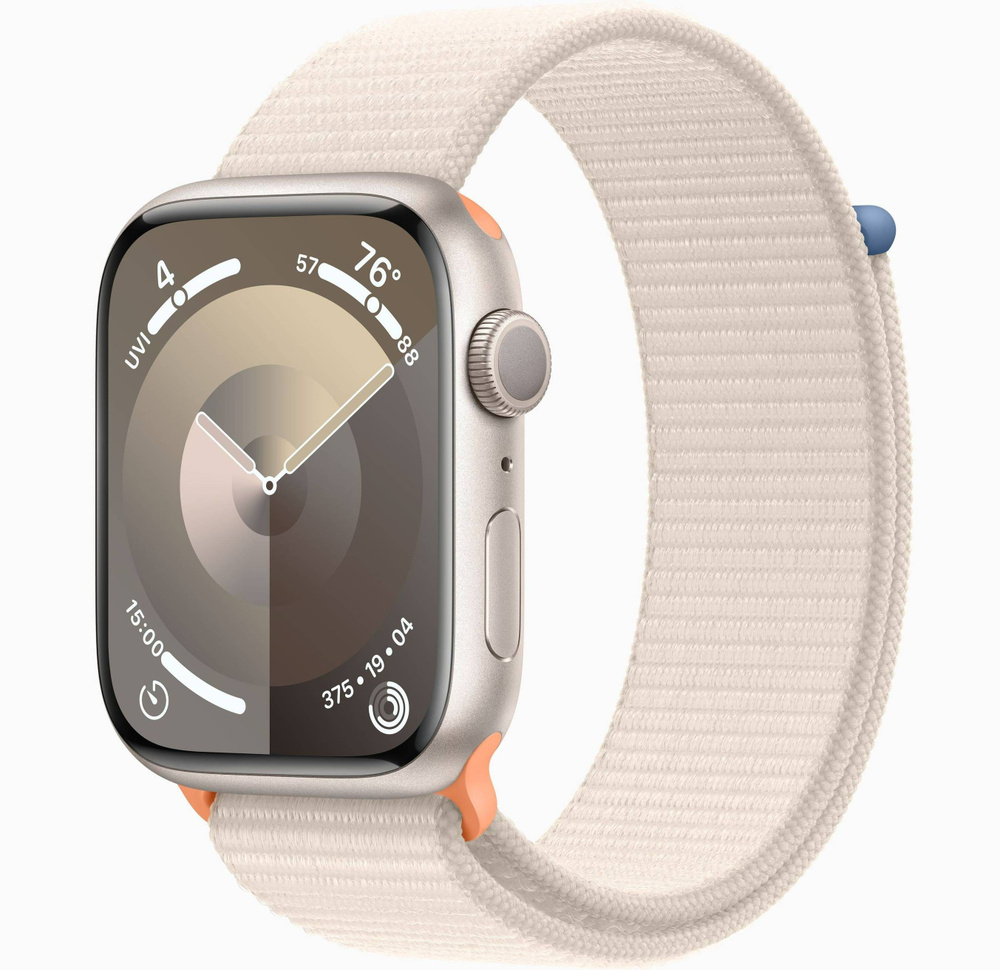 Умные часы Apple Watch Series 9 GPS 45mm Starlight Aluminium Case with Starlight Sport Loop #1