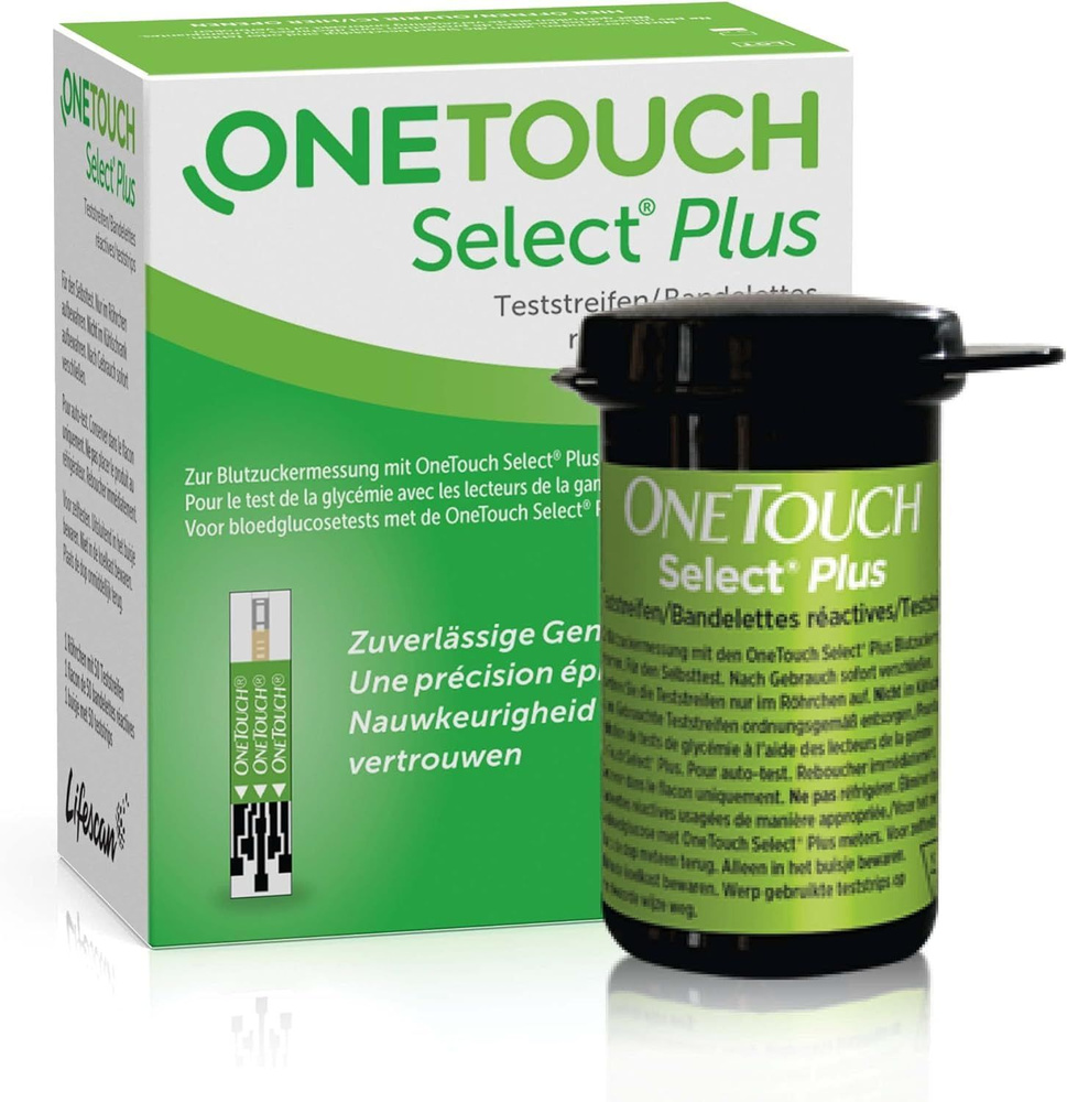 Тест-полоски для глюкометра OneTouch Select Plus (Уан Тач Селект Плюс ...