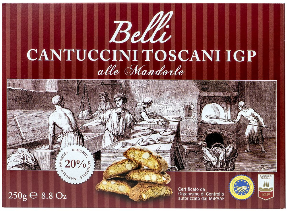 Кантуччини Бискоттифичио Белли с миндалем Бискоттифичио кор, 250 г (в заказе 1 штука)  #1