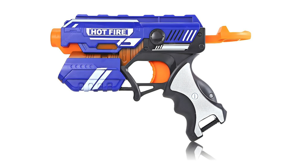 Пистолет с мягкими пулями / 10 патронов / детское игрушечное оружие Blaze Storm Zecong Toys ZC7036  #1