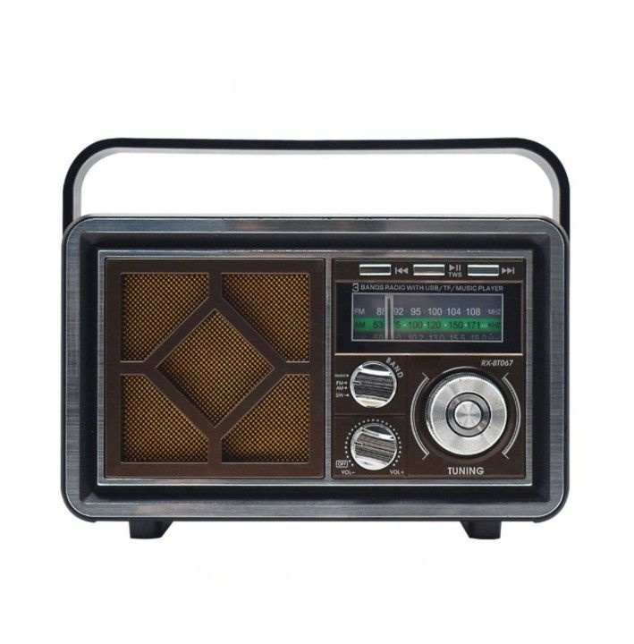 Радиоприемник портативный в ретро стиле RX-BT067, FM/AM/SW, USB #1