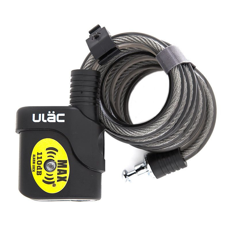 Велозамок ULAC BULLDOG, Alarm Cable Lock 12mm x 120 cm Black #1