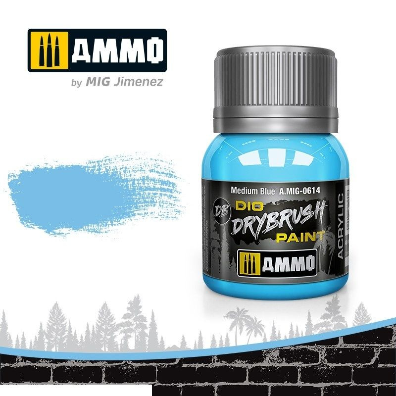 Ammo Mig AMIG0614 Ammo Mig Краска акриловая DRYBRUSH MEDIUM BLUE #1