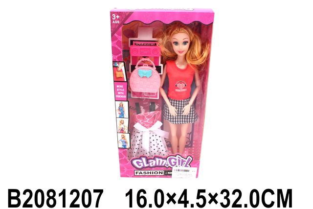 Кукла тип Модель на шарнирах с аксессуарами 32см, в коробочке  #1