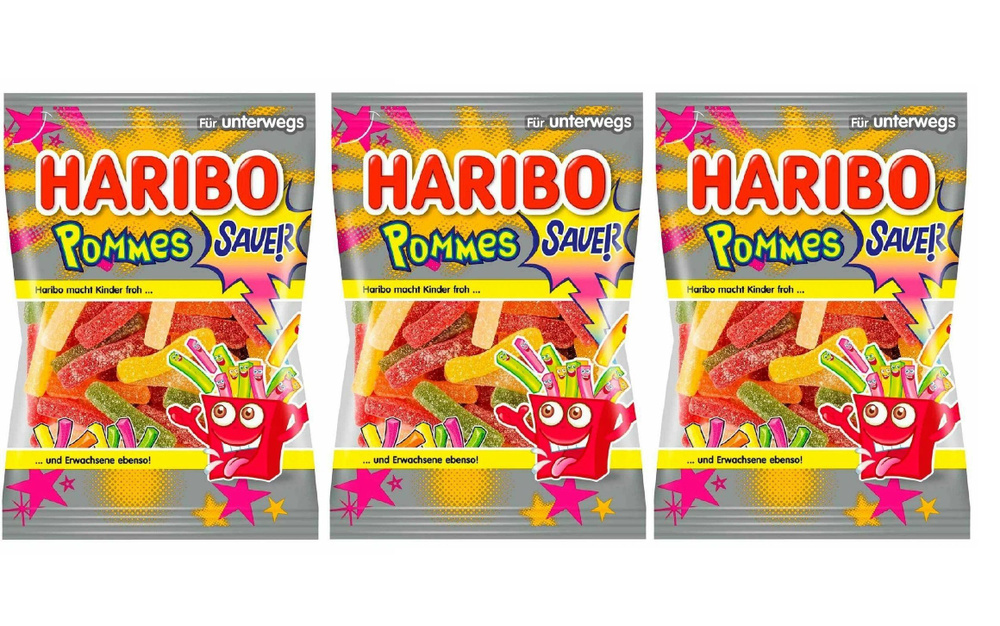 Мармелад Haribo Sauer Pommes 3 уп по 100гр #1