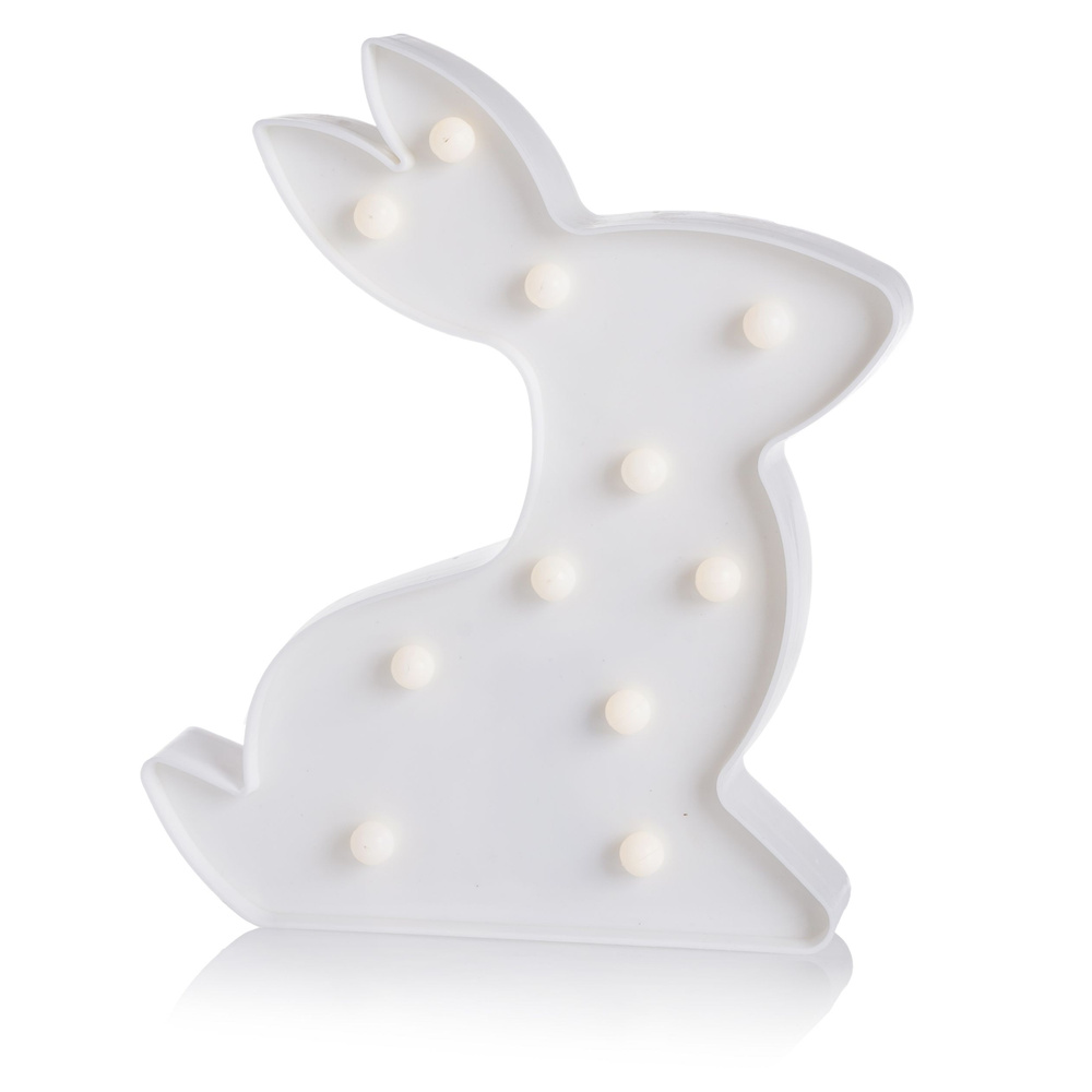 Световая фигура Кролик, 18*24 см. Белый, 1 шт. #1
