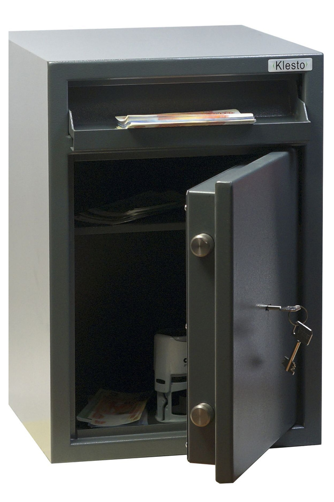 Депозитный офисный сейф для денег и документов с купюроприемником Klesto DS50, взломостойкий  #1