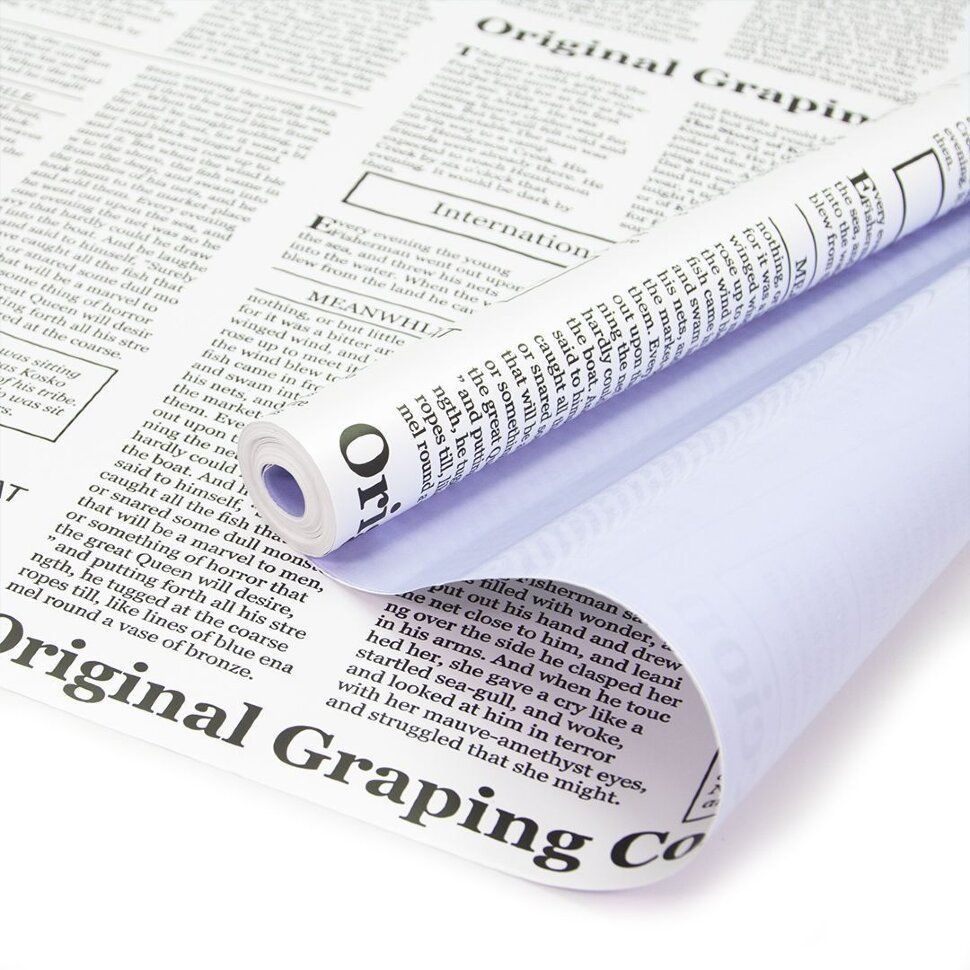 Упаковочная матовая пленка (0,6*10,3 м) Газета Экспресс, Светло-фиолетовый, 1 шт.  #1