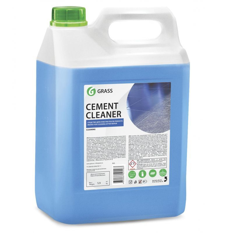 Профхим послестрой кислотный для удаления строительных смесей Grass, Cement Cleaner, 5,5кг  #1